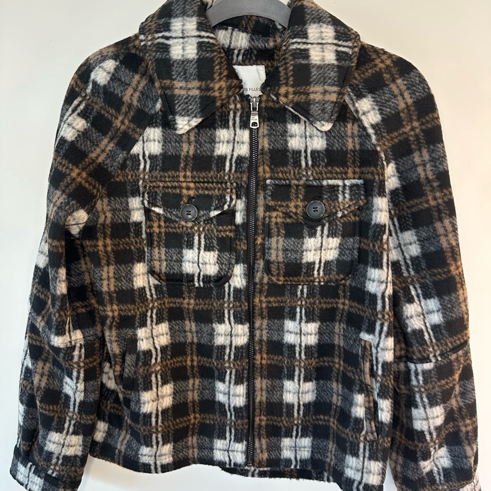 NWT Avec Les Fille Plaid jacket